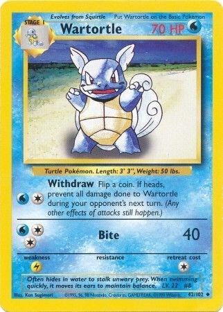 Karta Pokemon Wartortle 42/102 - Base Set