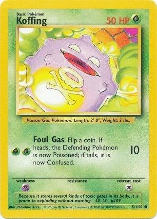 Karta Pokemon Koffing 51/102 - Base Set