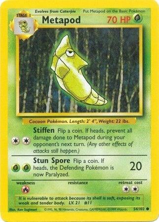 Karta Pokemon Metapod 54/102 - Base Set