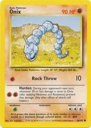 Karta Pokemon Onix 56/102 - Base Set