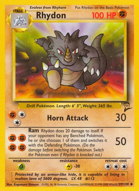 Rhydon 059/130 - Base Set 2