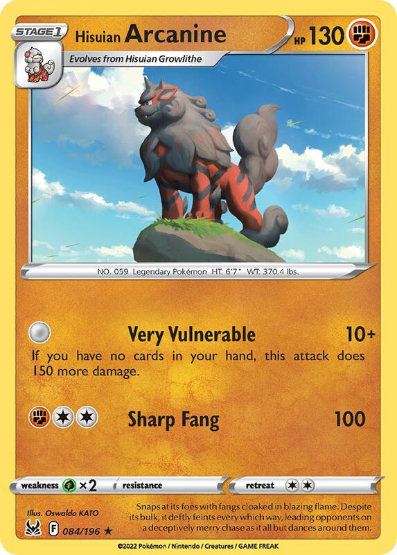 Karta Pokemon Hisuian Arcanine 84/196 - Deck Exclusives