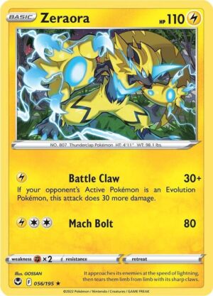 Zeraora 056/195 - Silver Tempest