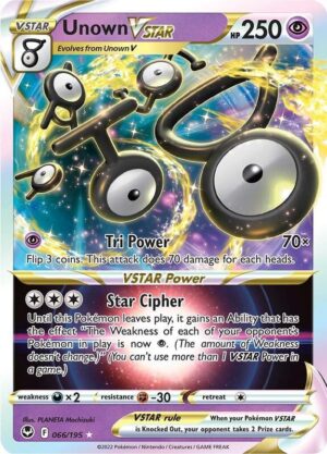 Unown VSTAR 066/195 - Silver Tempest