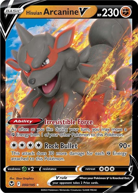 Hisuian Arcanine V 090/195 - Silver Tempest