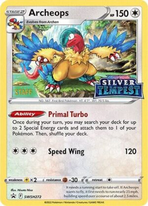 Karta Pokemon Archeops - SWSH272 (Prerelease) [STAFF] - SWSH: Sword & Shield Promo Cards SWSH272