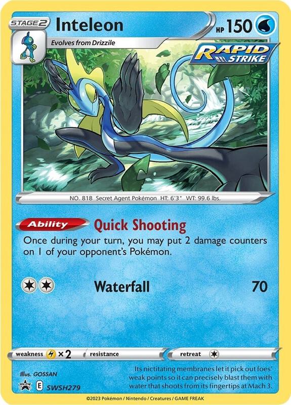 Karta Pokemon Inteleon - SWSH279 - SWSH: Sword & Shield Promo Cards SWSH279