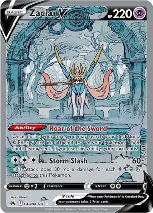 Karta Pokemon Zacian V - Crown Zenith: Galarian Gallery GG48/GG70
