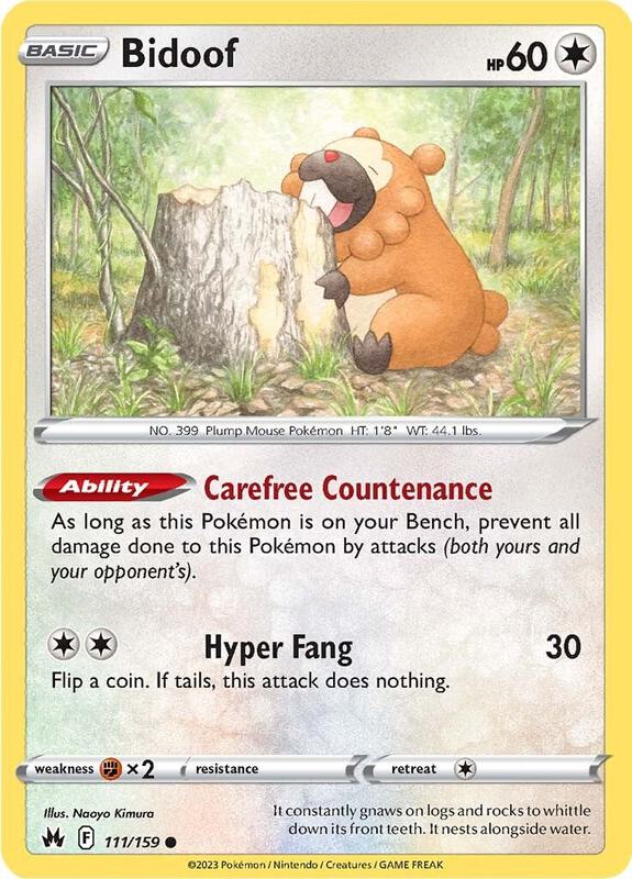 Bidoof 111/159 - Crown Zenith