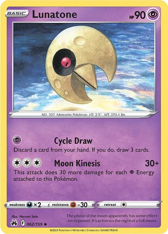 Lunatone 062/159 - Crown Zenith