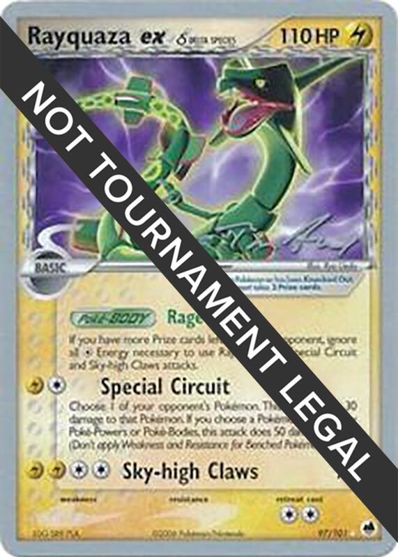 Karta Pokemon Rayquaza ex (Delta Species) 97/101 - 2007 (Tom Roos) - World Championship Decks
