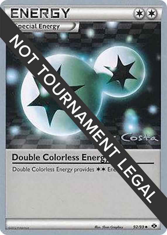 Karta Pokemon Double Colorless Energy 92/99 - 2012 (Igor Costa) - World Championship Decks
