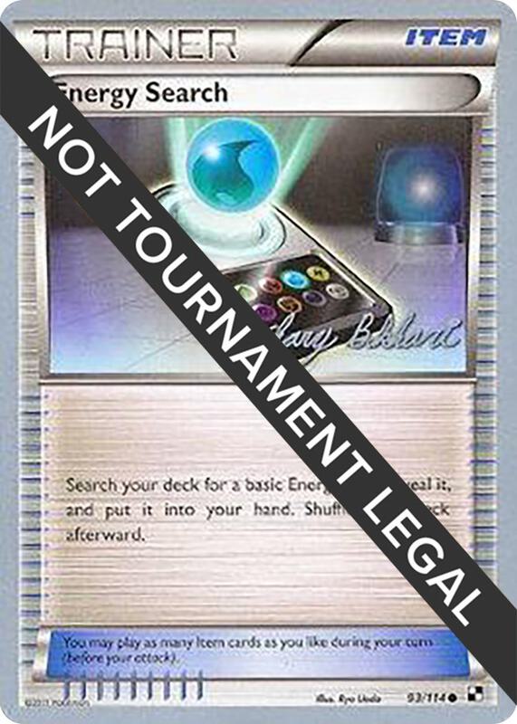 Karta Pokemon Energy Search 93/114 - 2012 (Zachary Bokhari) - World Championship Decks