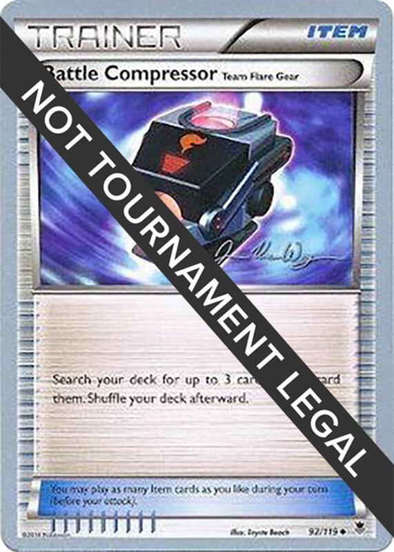 Karta Pokemon Battle Compressor (Team Flare Gear) 92/119 - 2015 (Jacob Van Wagner) - World Championship Decks