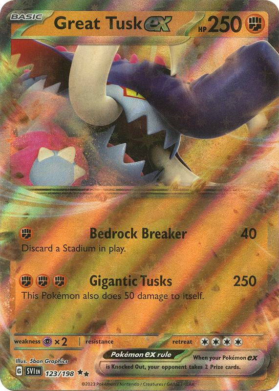 Great Tusk ex 123/198 - Scarlet & Violet