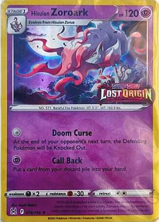 Karta Pokemon Hisuian Zoroark 76/196 (Lost Origin Stamped) - Miscellaneous Cards & Products