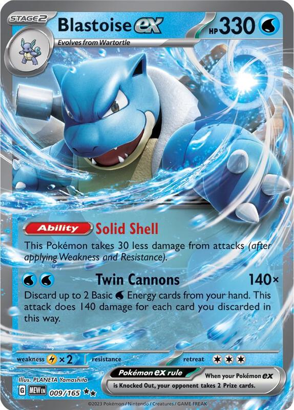 Karta Pokemon Blastoise ex 9/165 - SV: Scarlet & Violet 151