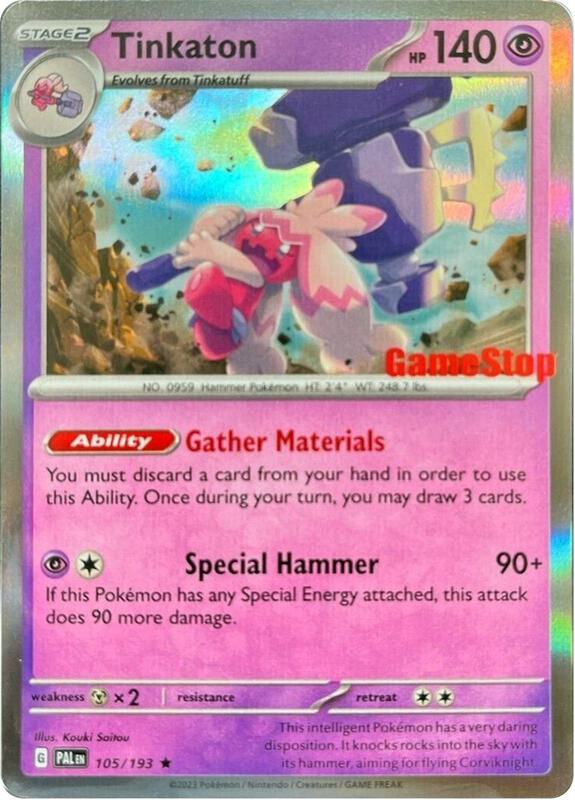 Karta Pokemon Tinkaton 105/193 (GameStop Exclusive) - Miscellaneous Cards & Products