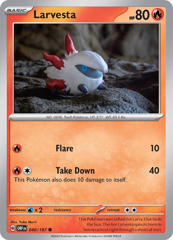 Larvesta 040/197 - Obsidian Flames