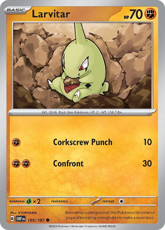 Larvitar 105/197 - Obsidian Flames