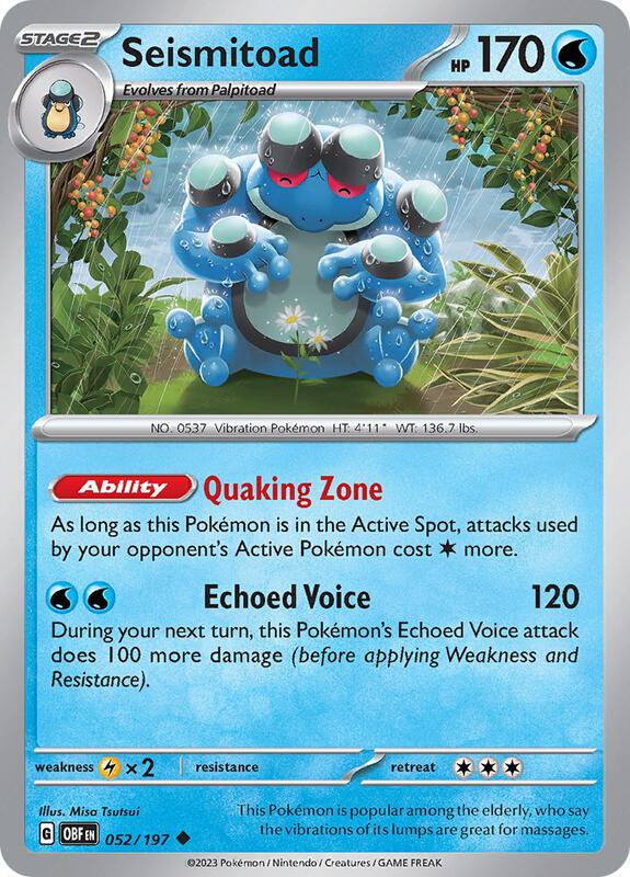 Seismitoad 052/197 - Obsidian Flames
