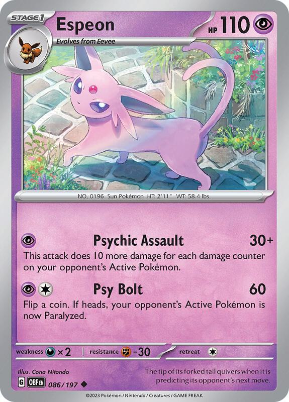 Espeon 086/197 - Obsidian Flames