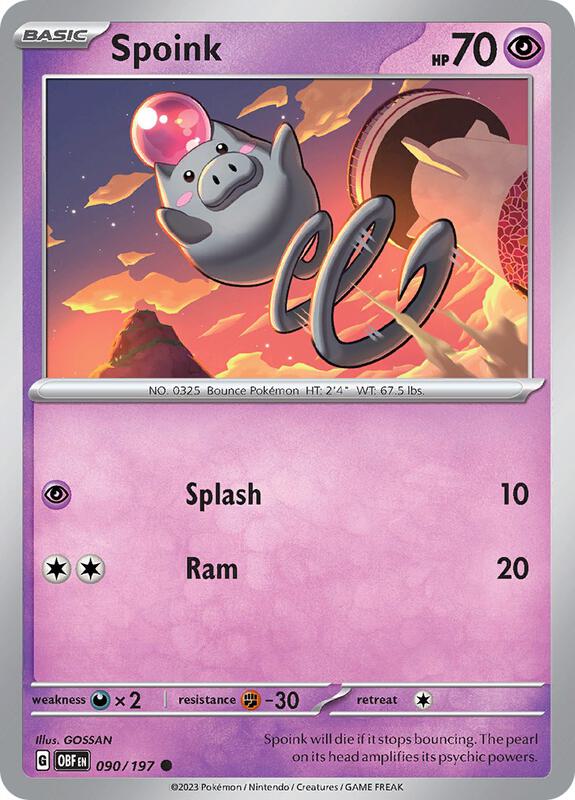 Spoink 090/197 - Obsidian Flames