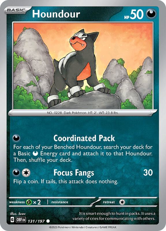 Houndour 131/197 - Obsidian Flames
