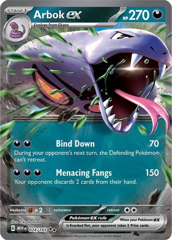 Karta Pokemon Arbok ex 24/165 - SV: Scarlet & Violet 151