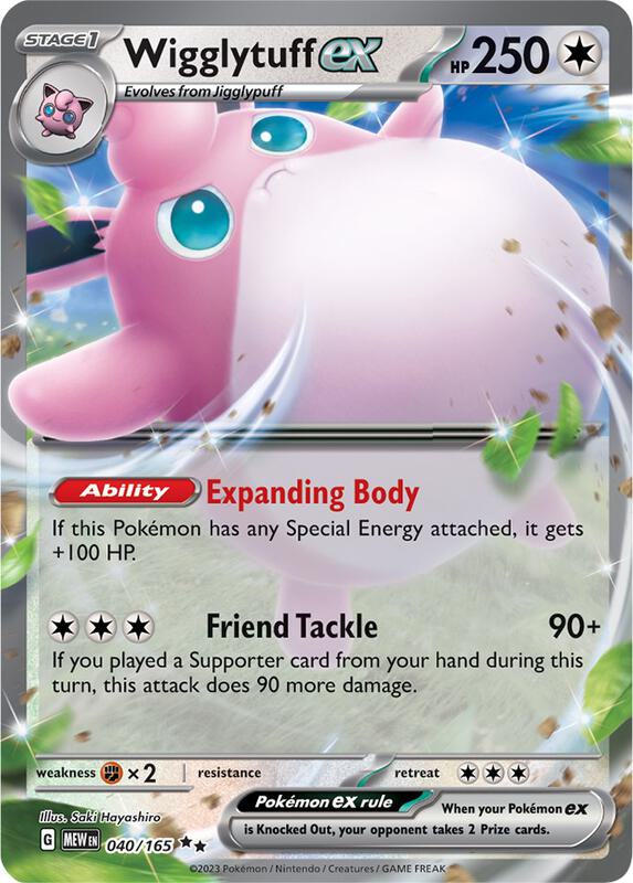 Karta Pokemon Wigglytuff ex 40/165 - SV: Scarlet & Violet 151