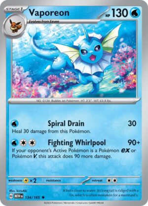 Vaporeon 134/165 - 151