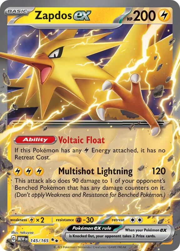 Karta Pokemon Zapdos ex 145/165 - SV: Scarlet & Violet 151