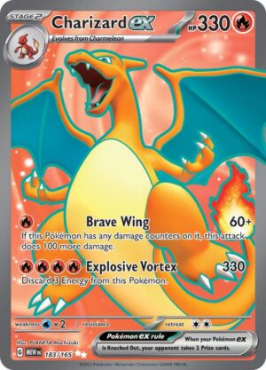 Karta Pokemon Charizard ex 183/165 - SV: Scarlet & Violet 151