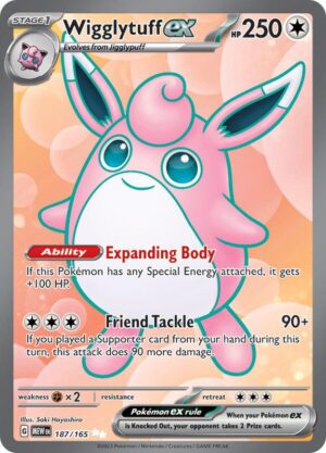 Karta Pokemon Wigglytuff ex 187/165 - SV: Scarlet & Violet 151