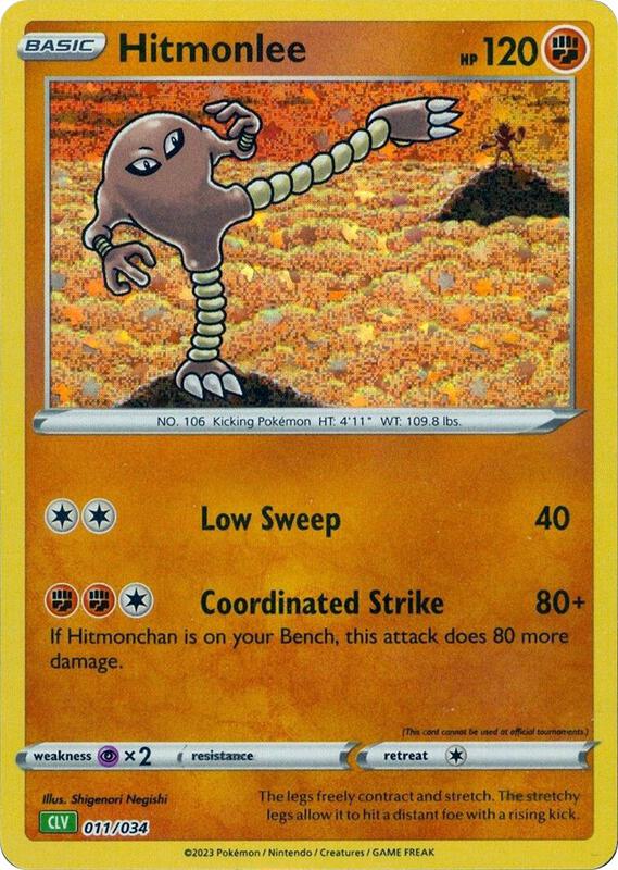 Karta Pokemon Hitmonlee 11/034 - Trading Card Game Classic