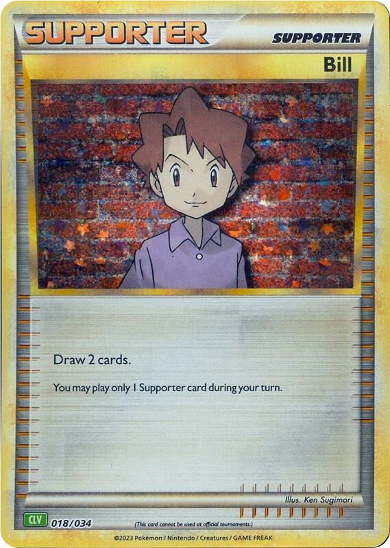 Karta Pokemon Bill (CLV) 18/034 - Trading Card Game Classic