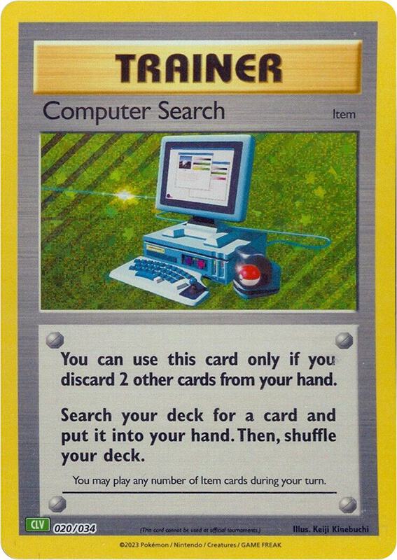 Karta Pokemon Computer Search (CLV) 20/034 - Trading Card Game Classic