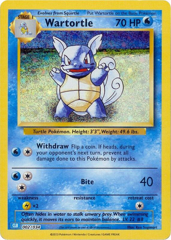 Karta Pokemon Wartortle 2/034 - Trading Card Game Classic