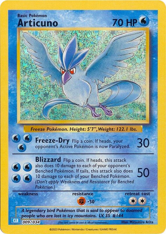 Karta Pokemon Articuno 9/034 - Trading Card Game Classic
