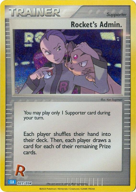 Karta Pokemon Rocket's Admin. (CLB) 27/034 - Trading Card Game Classic