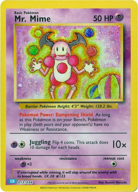 Karta Pokemon Mr. Mime 13/034 - Trading Card Game Classic