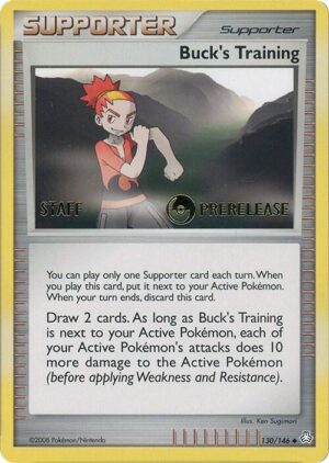 Karta Pokemon Buck's Training - 130/146 (Prerelease) [Staff] - Miscellaneous Cards & Products 130