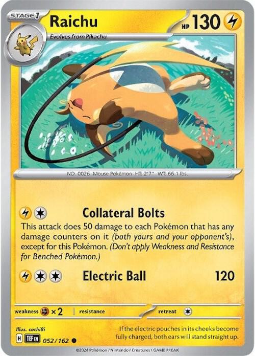 Raichu 052/162 - Temporal Forces