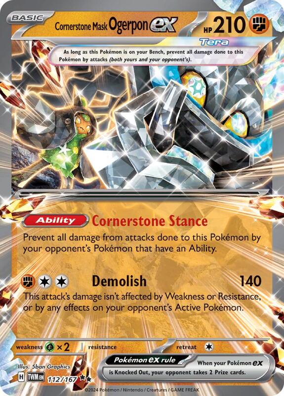 Cornerstone Mask Ogerpon ex 112/167 - Twilight Masquerade