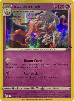 Karta Pokemon Hisuian Zoroark 76/196 (EB Games Exclusive) - Miscellaneous Cards & Products