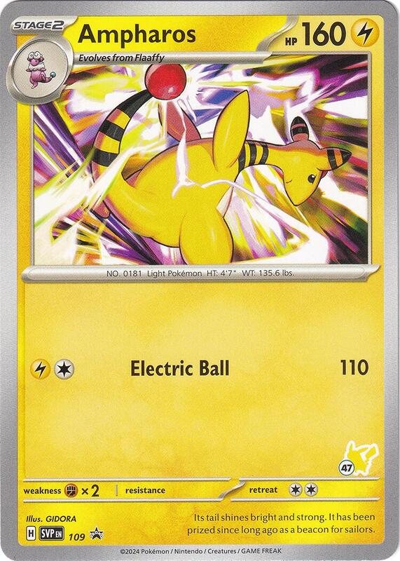 Karta Pokemon Ampharos - Pikachu 47 - Battle Academy 2024 109