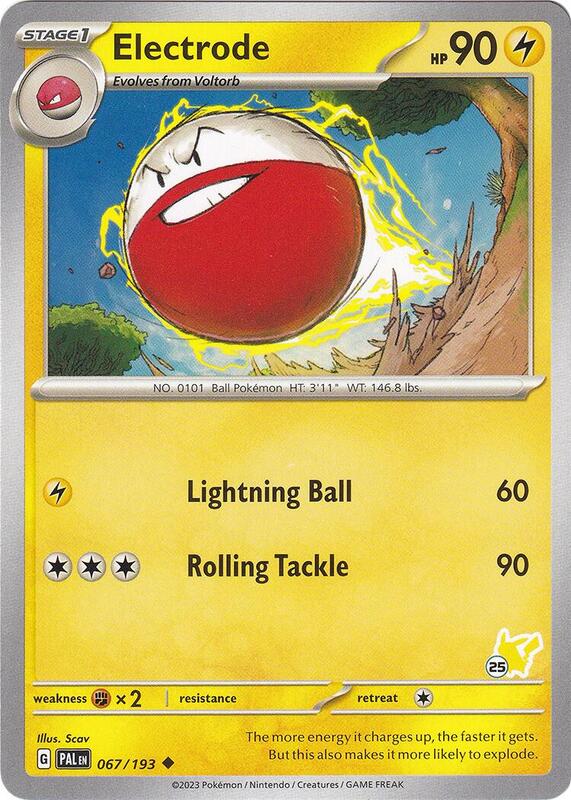 Karta Pokemon Electrode 67/193 - Pikachu 25 - Battle Academy 2024