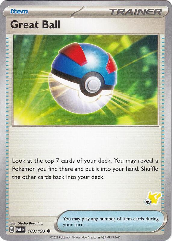 Karta Pokemon Great Ball 183/193 - Pikachu 49 - Battle Academy 2024