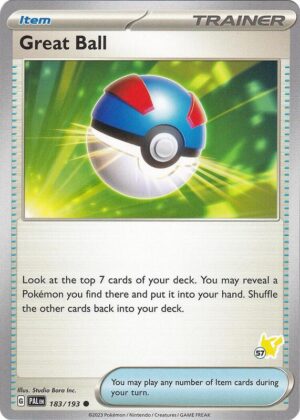 Karta Pokemon Great Ball 183/193 - Pikachu 57 - Battle Academy 2024