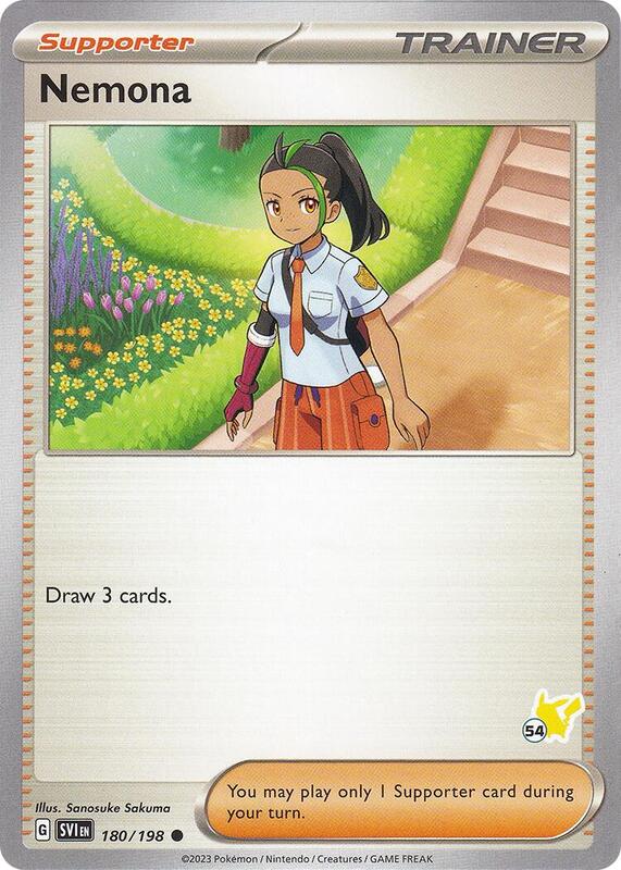 Karta Pokemon Nemona 180/198 - Pikachu 54 - Battle Academy 2024